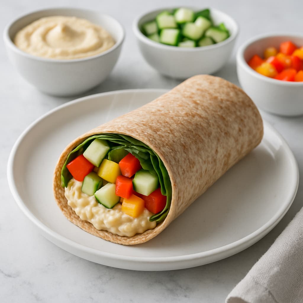 Vegetable Hummus Wrap — FamilyPlate recipe