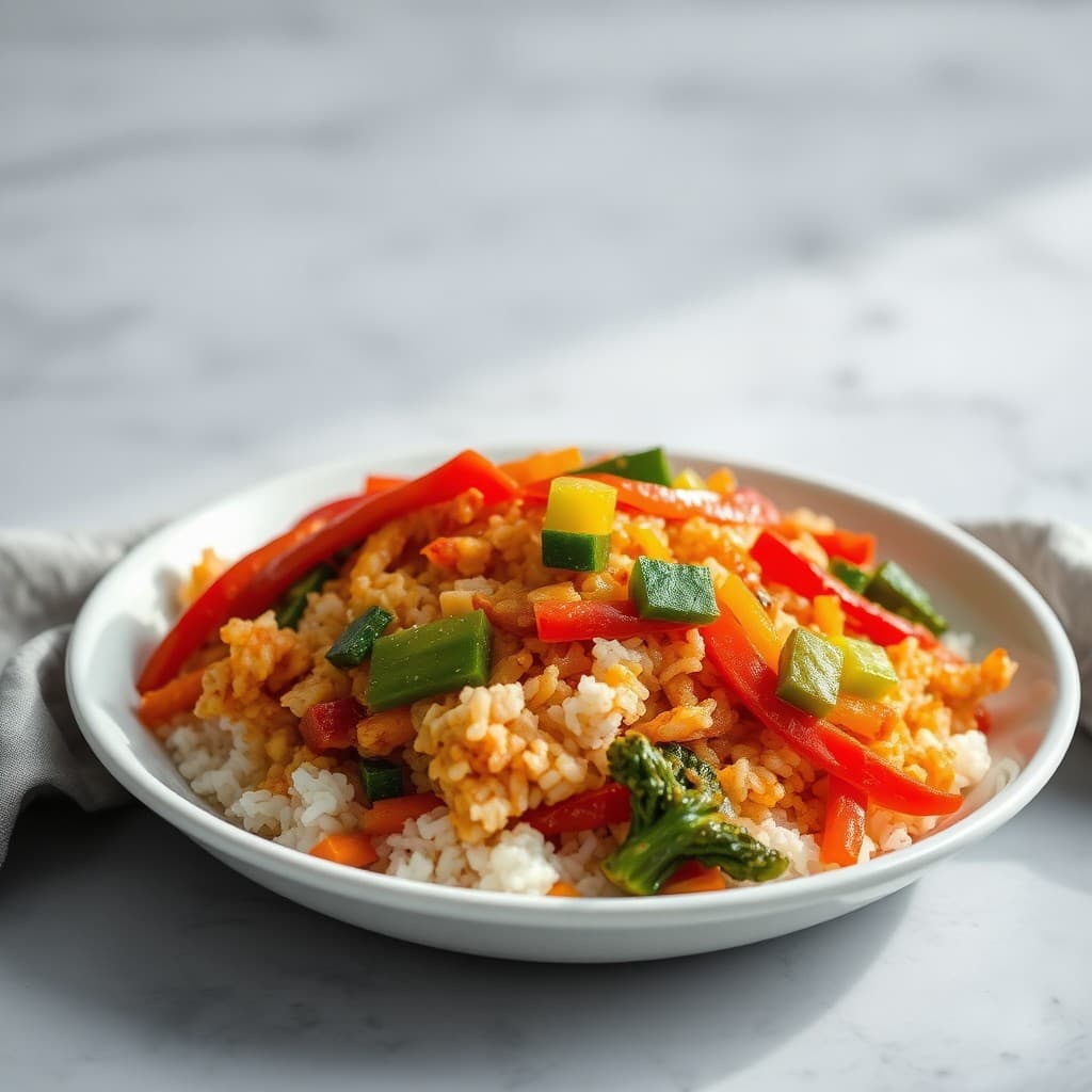 Vegetable Stir-Fry Rice — FamilyPlate recipe