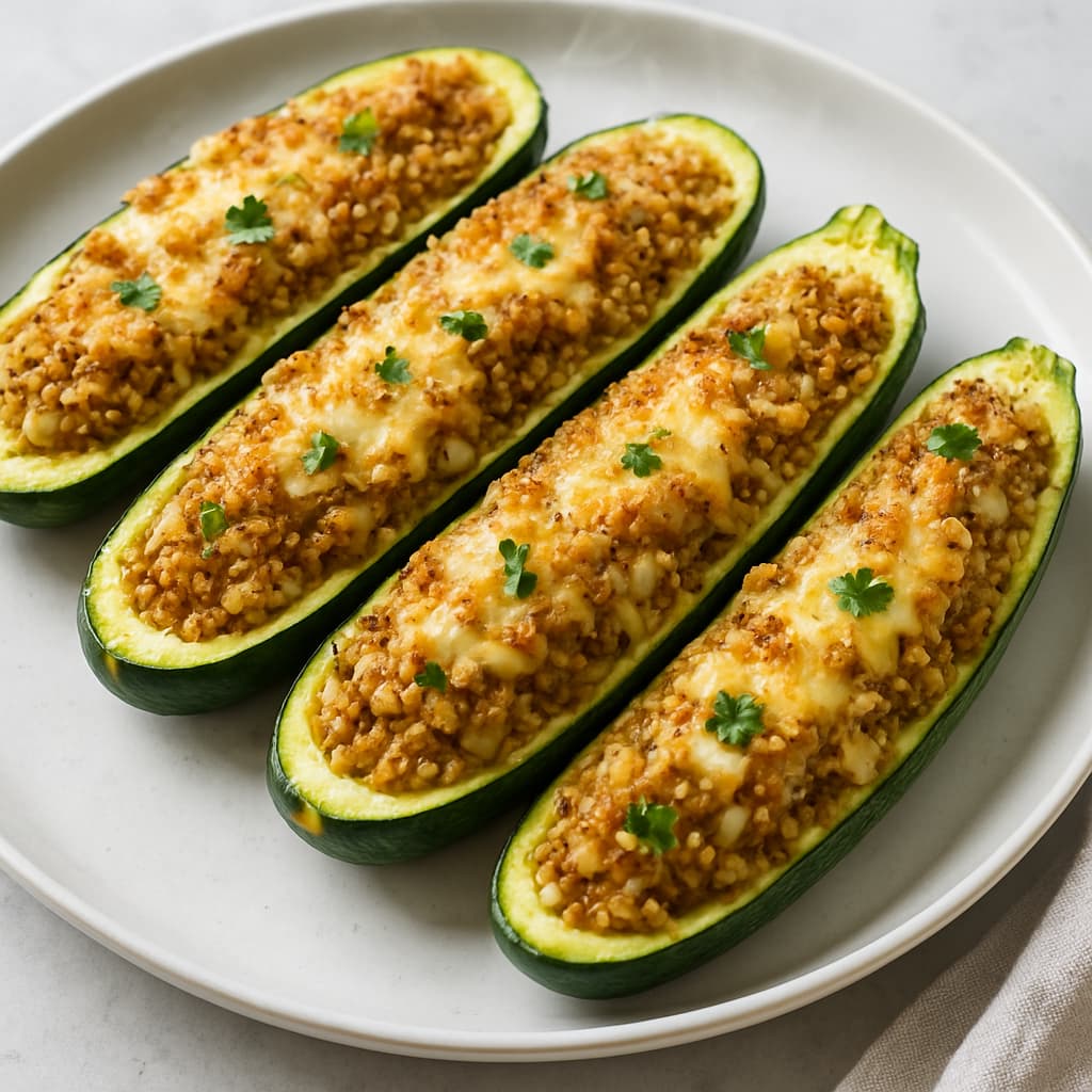 Vegetarian Stuffed Zucchini — FamilyPlate recipe