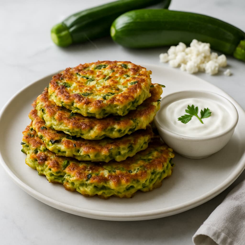 Zucchini & Feta Fritters — FamilyPlate recipe
