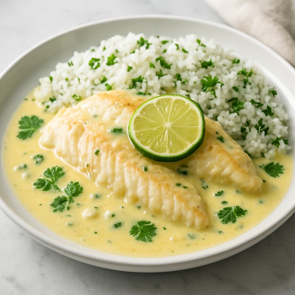 Coconut Lime Fish with Cilantro Rice — Brazilian family meal