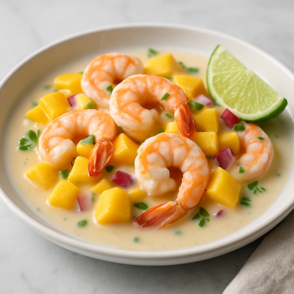 Coconut Shrimp Ceviche with Mango — Brazilian family meal