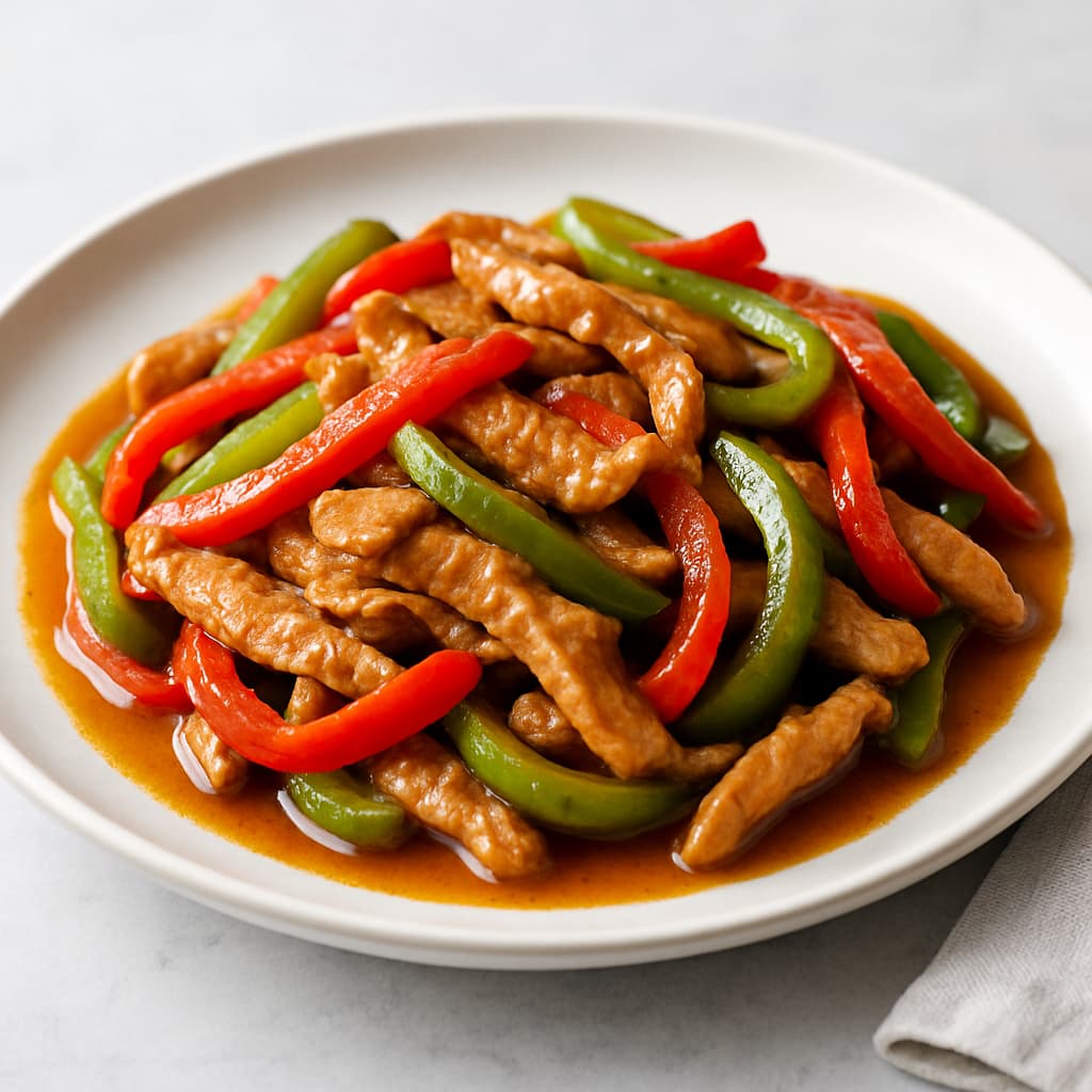 Easy German Pork Stir-Fry with Bell Peppers — German family meal