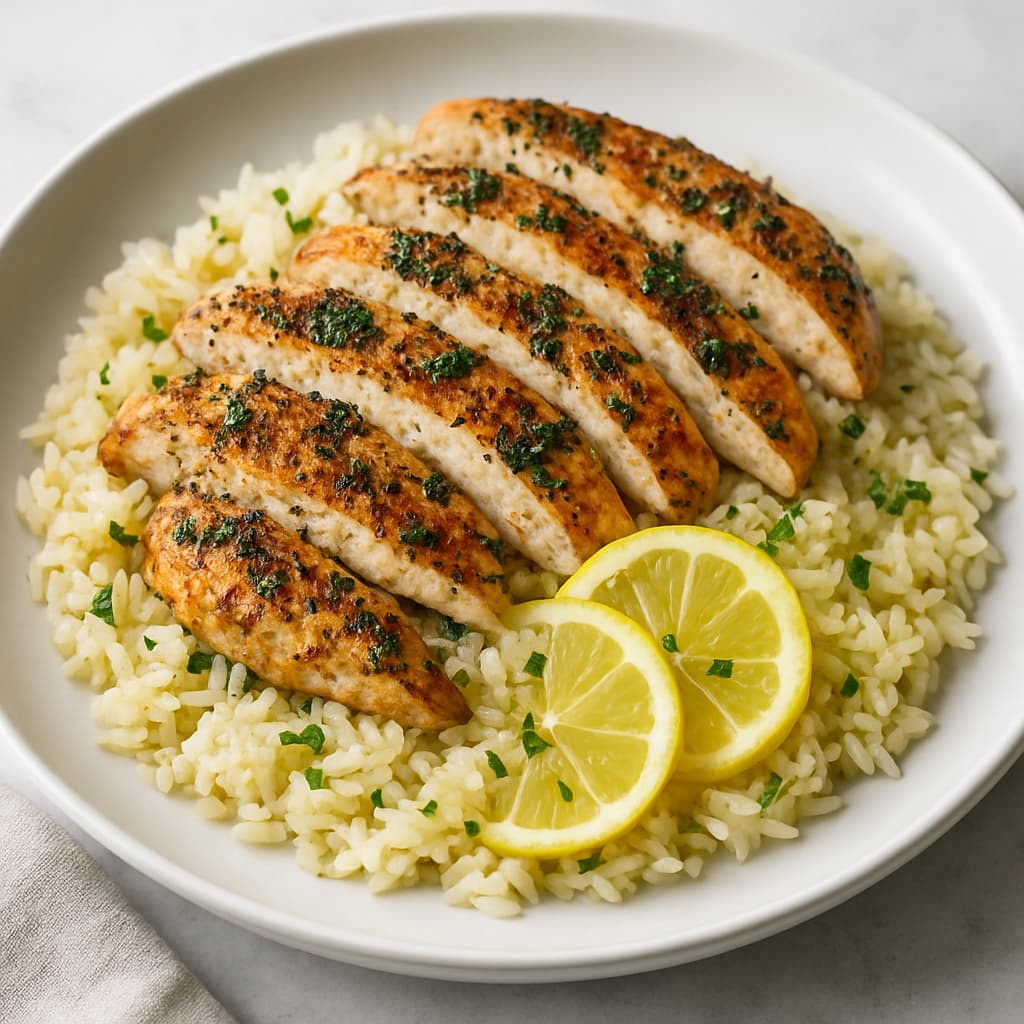 Herbed Chicken with Quick Lemon Rice — Lebanese family meal