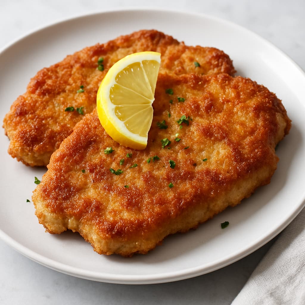Quick German Pork Schnitzels with Lemon — German family meal