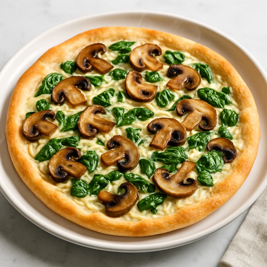 Quick Swiss Spinach and Mushroom Flammkuchen — Swiss family meal