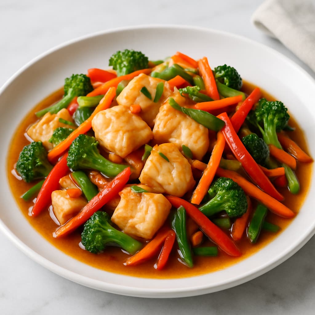 Quick Thai Fish and Vegetable Stir-Fry — Thai family meal