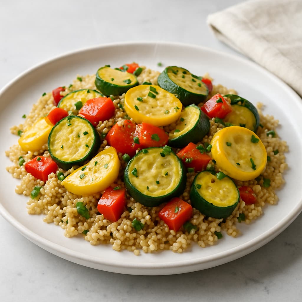 Quinoa Salad with Grilled Vegetables — Mediterranean family meal