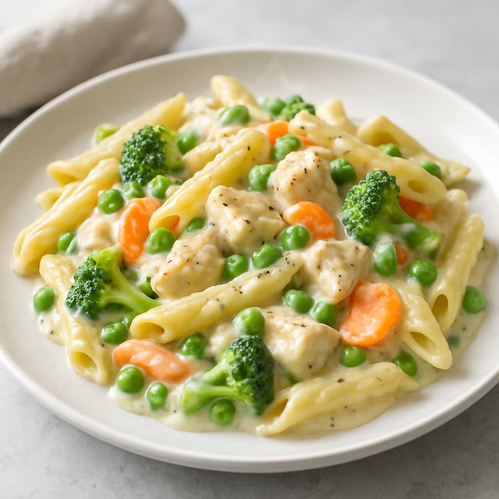 Swiss Creamy Vegetable and Chicken Pasta — Swiss family meal