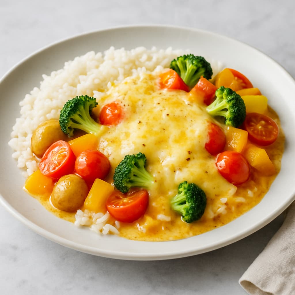 Swiss Raclette Melt with Vegetables — Swiss family meal