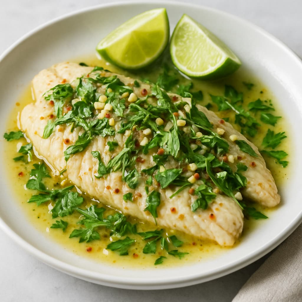 Thai Lime Baked Fish with Fresh Herbs — Thai family meal
