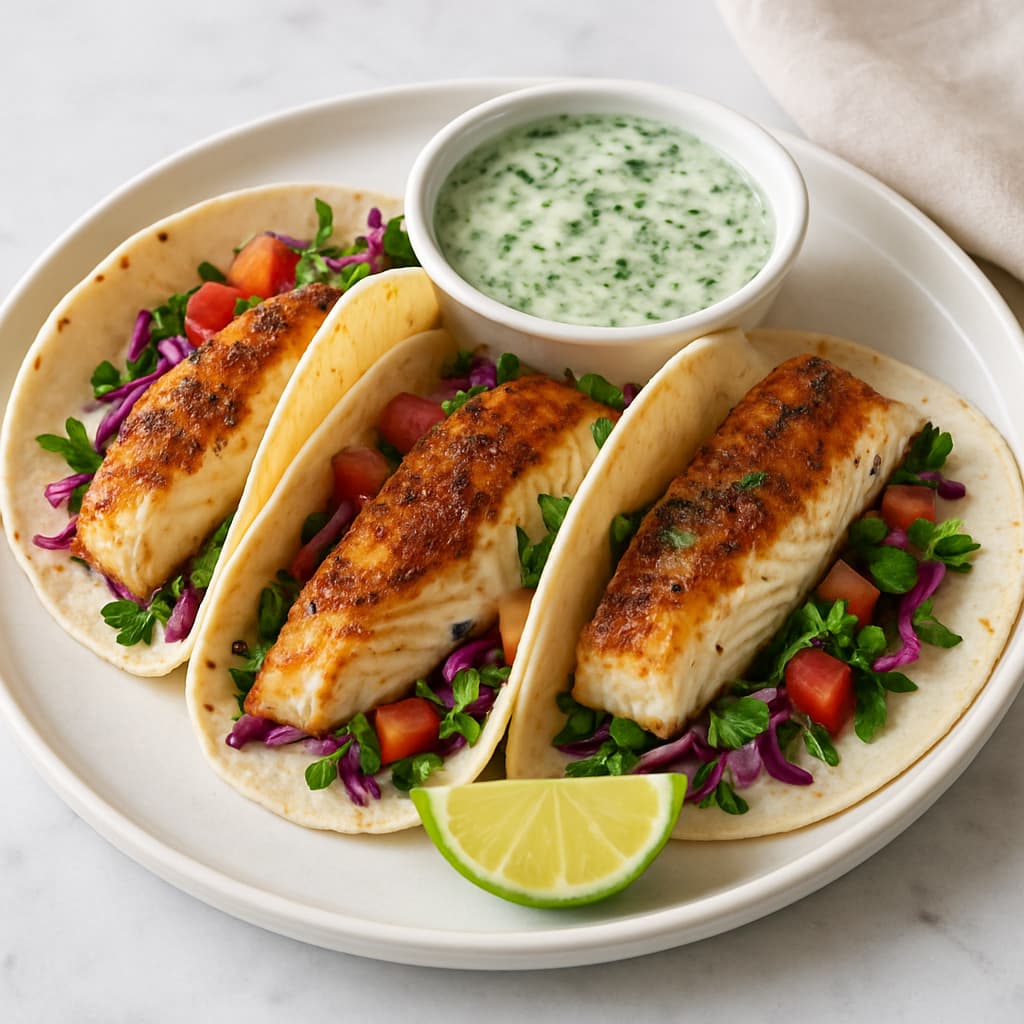 Zesty Persian Fish Tacos with Herb Sauce โ Persian family meal