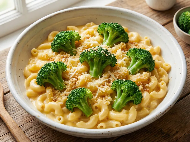 Macaroni & Cheese with Broccoli Trees - American Meal Plan for Families recipe example for families