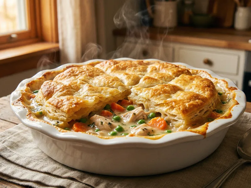 Chicken Pot Pie with Biscuit Topping - American Meal Plan for Families recipe example for families