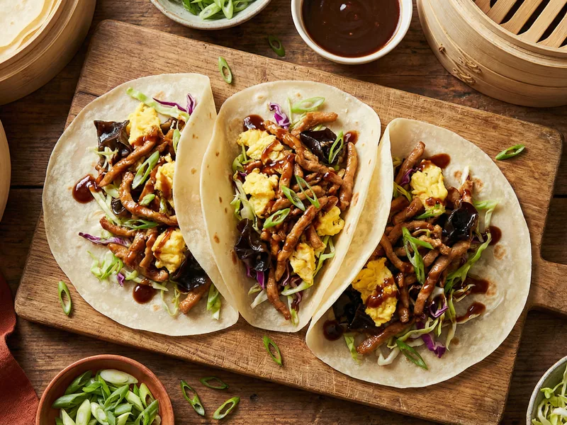 Moo Shu Pork (Easy Wraps) - Chinese Meal Plan for Families recipe example for families