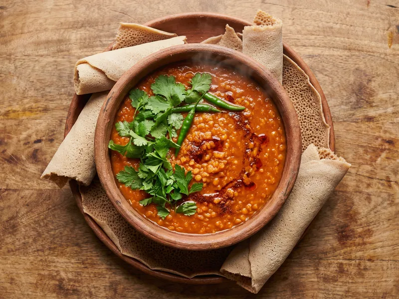 Misir Wot (Red Lentil Stew) - Ethiopian Meal Plan for Families recipe example for families