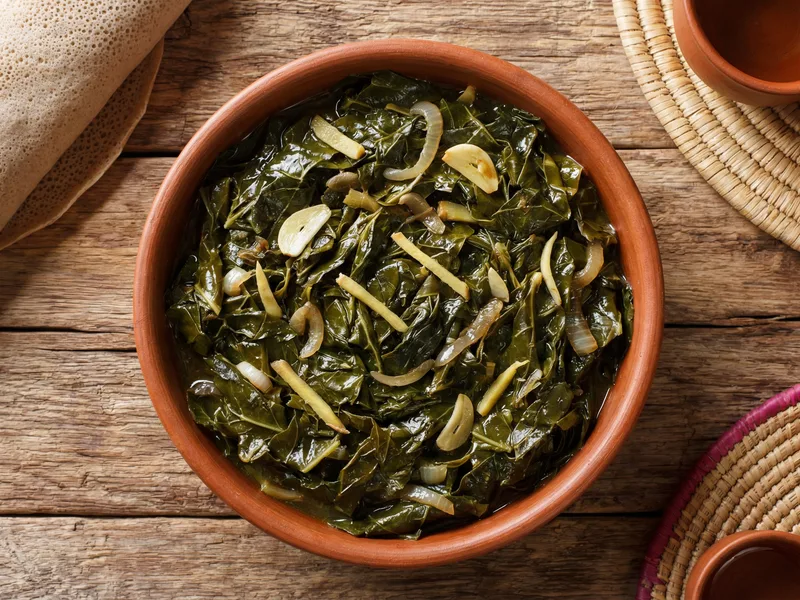 Gomen (Collard Greens) - Ethiopian Meal Plan for Families recipe example for families