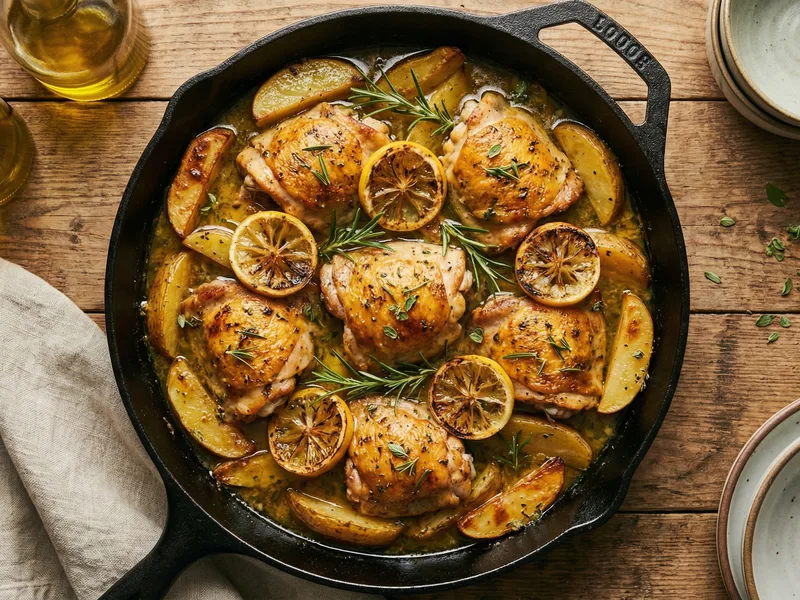 Greek Lemon Chicken & Potatoes - Greek Meal Plan for Families recipe example for families