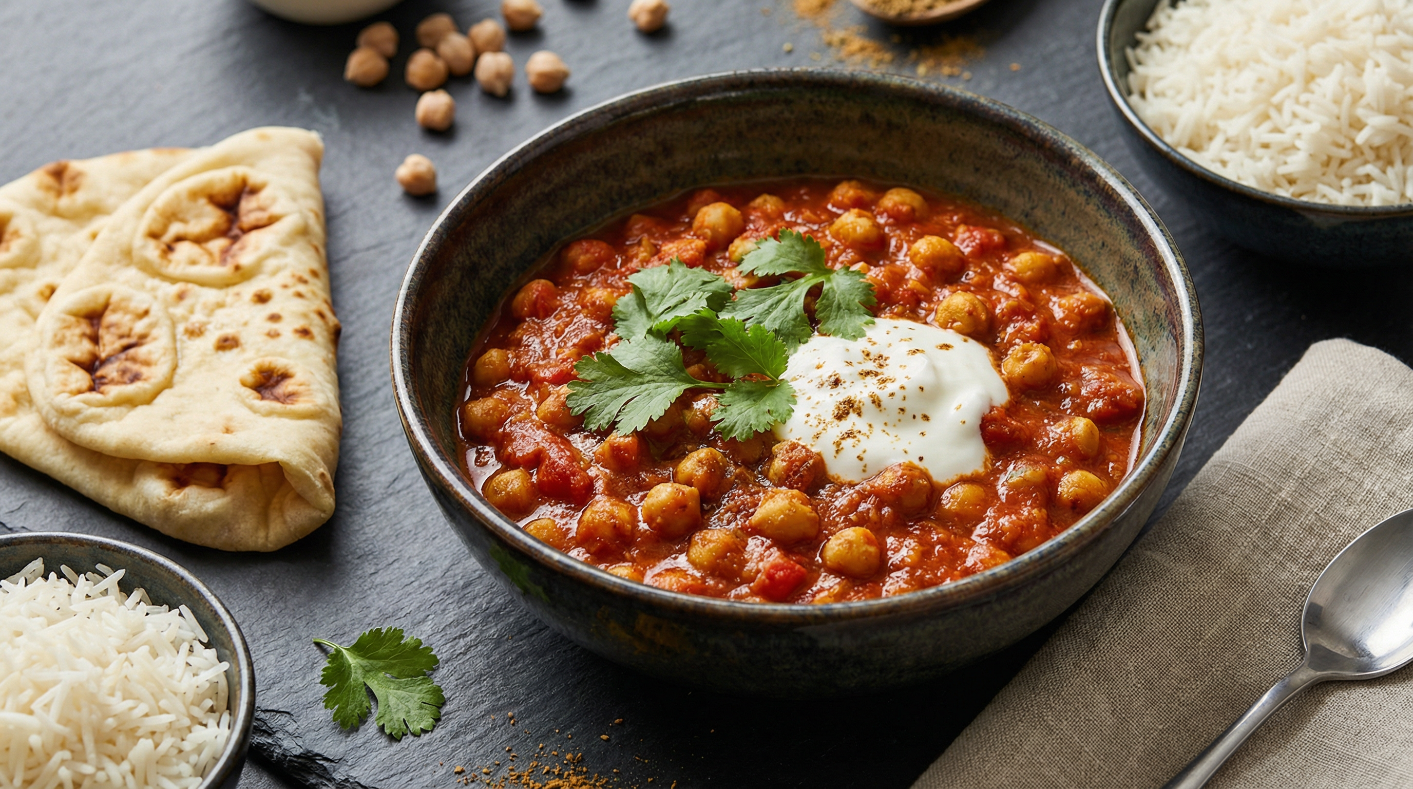 Chickpea Curry (Chana Masala) - Indian Meal Plan for Families recipe example for families