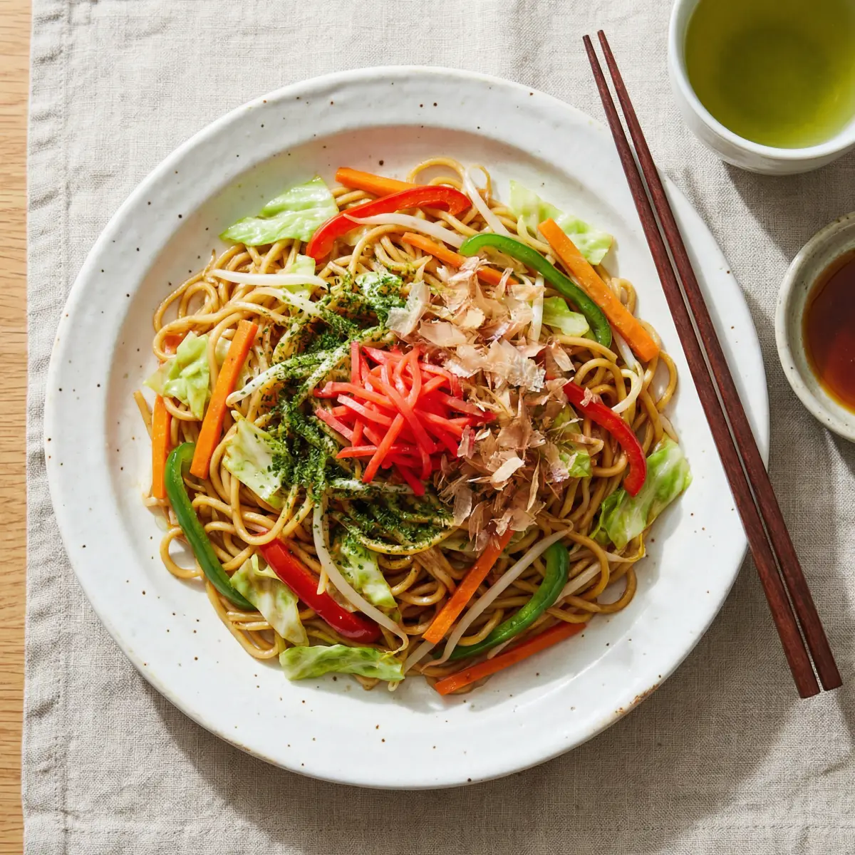 Yakisoba Noodles with Veggies - Japanese Meal Plan for Families recipe example for families