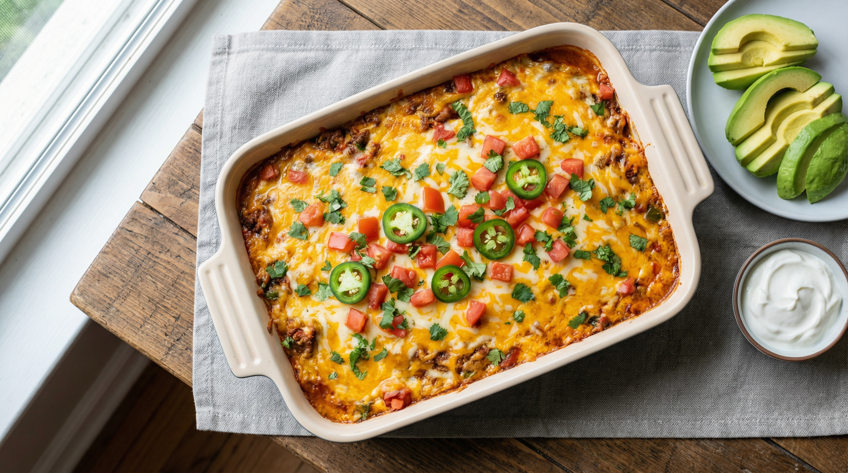 Keto Taco Casserole - Keto Meal Planning for Families recipe example for families
