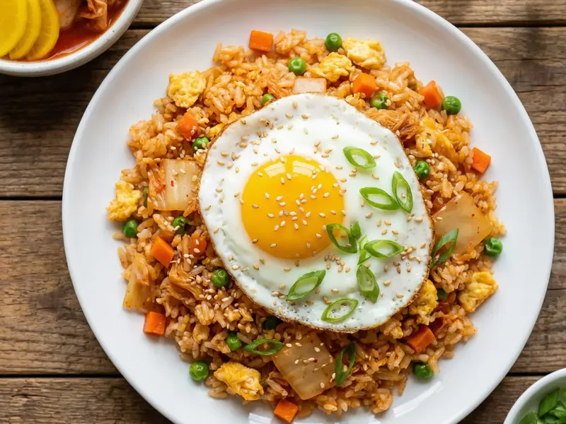 Kimchi Fried Rice (Mild) - Korean Meal Plan for Families recipe example for families
