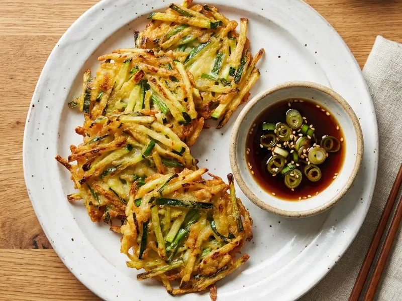 Korean Zucchini Fritters - Korean Meal Plan for Families recipe example for families
