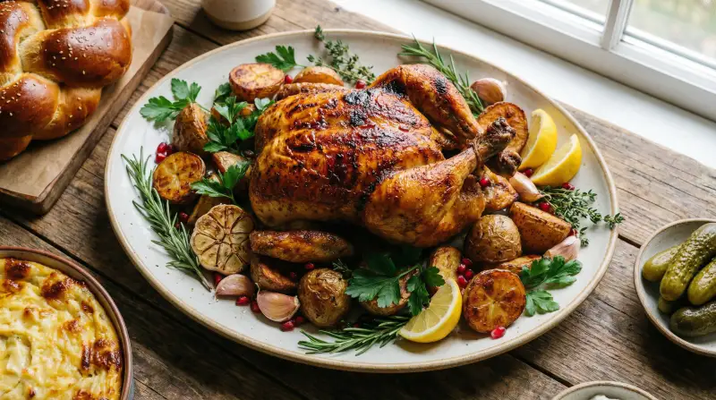 Roast Chicken with Potatoes - Kosher Meal Planning for Families recipe example for families