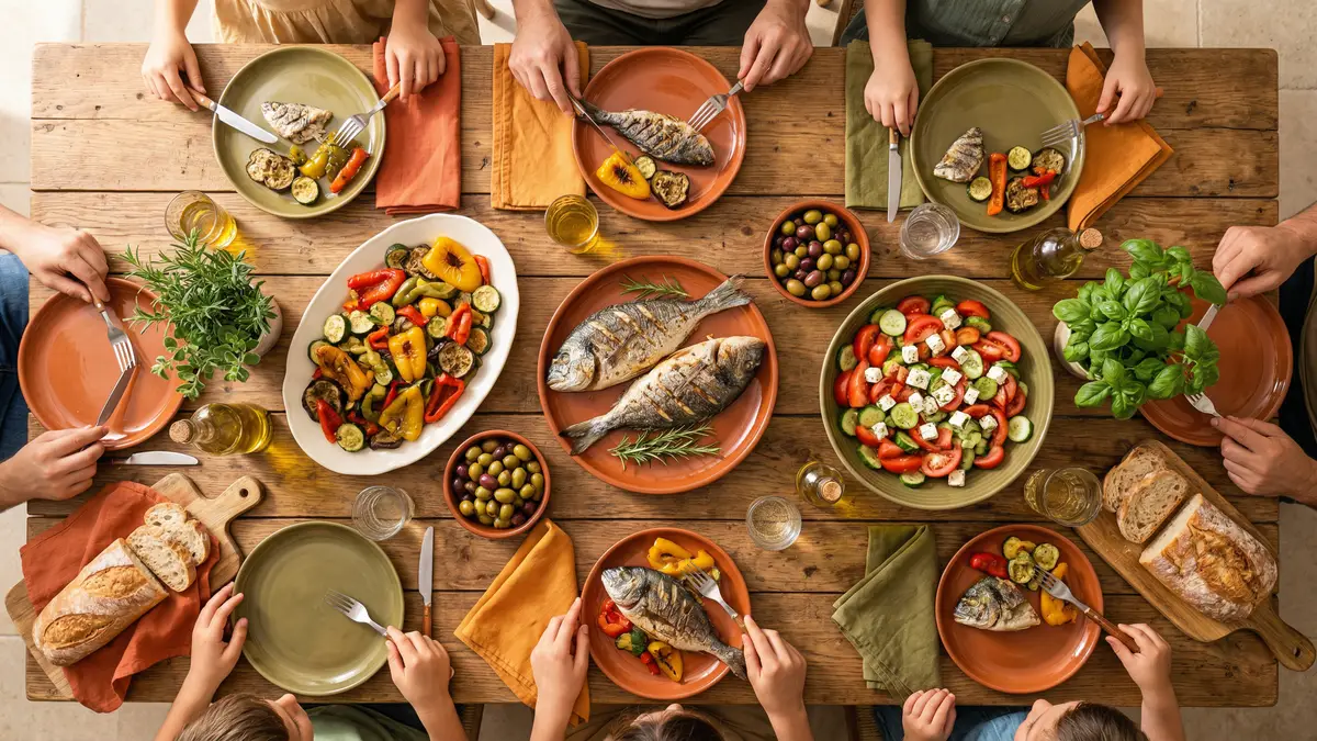 Mediterranean Meal Plan for Families - Family-friendly mediterranean cuisine meal plan with weekly recipes and automatic grocery list