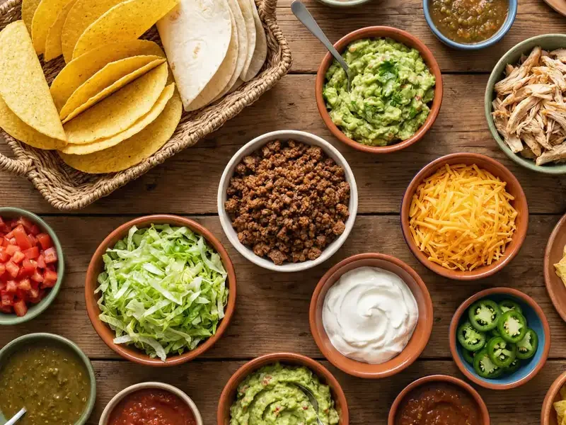 Build-Your-Own Taco Bar (Great for families!) - Mexican Meal Plan for Families recipe example for families