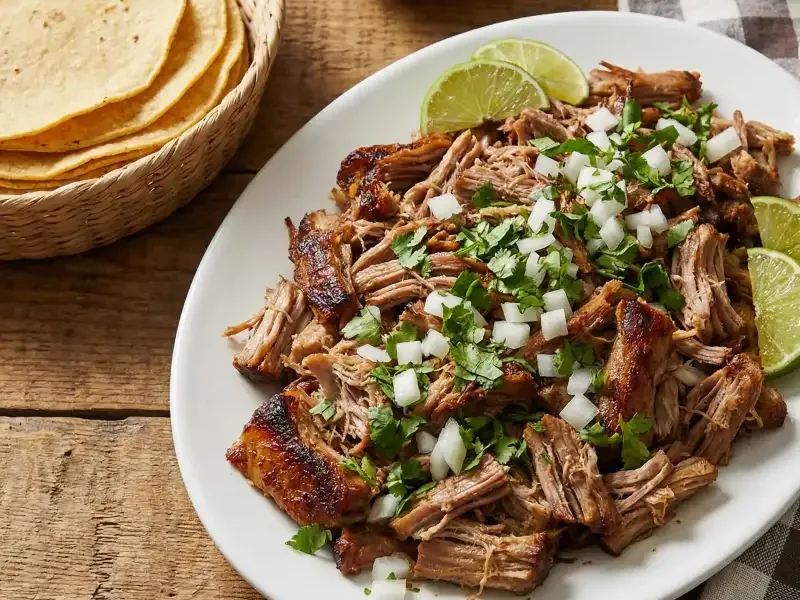 Slow-Cooker Carnitas - Mexican Meal Plan for Families recipe example for families