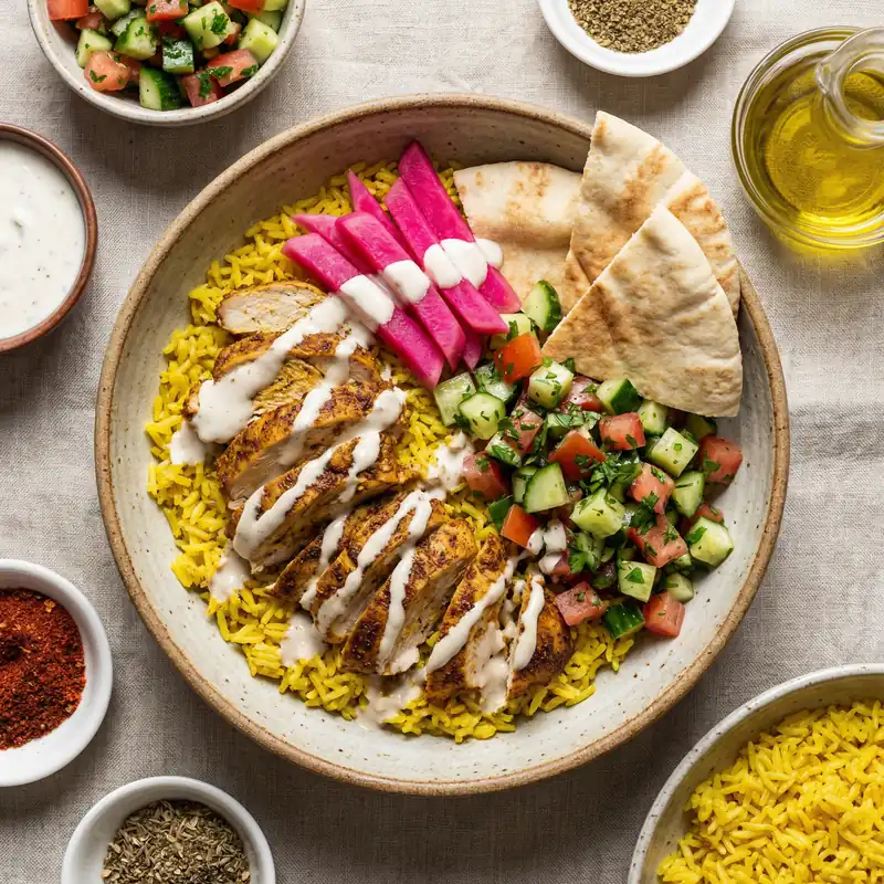 Chicken Shawarma Bowls - Middle Eastern Meal Plan for Families recipe example for families