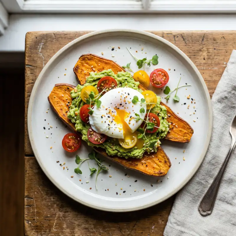 Sweet Potato Toast with Avocado - Paleo Meal Planning for Families recipe example for families