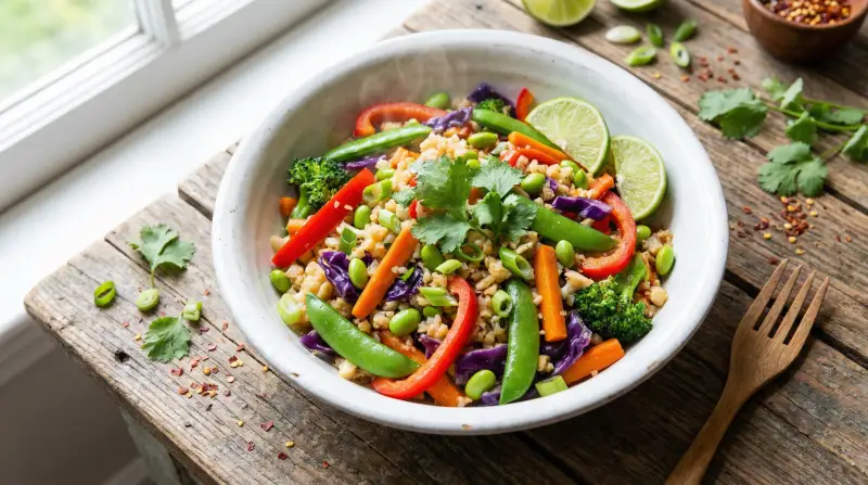 Cauliflower Rice Stir-Fry - Paleo Meal Planning for Families recipe example for families