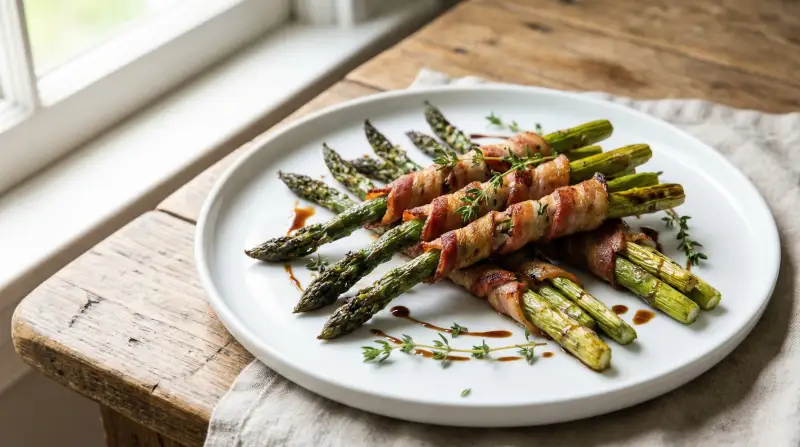 Bacon Wrapped Asparagus - Paleo Meal Planning for Families recipe example for families
