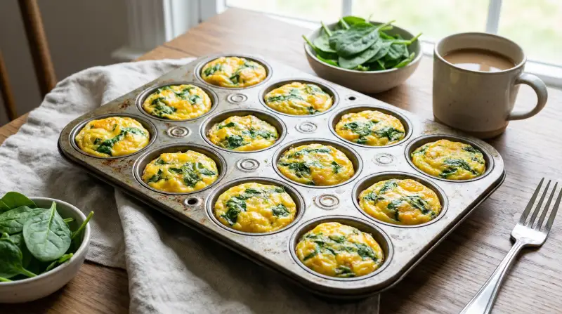 Egg Muffins with Spinach - Paleo Meal Planning for Families recipe example for families