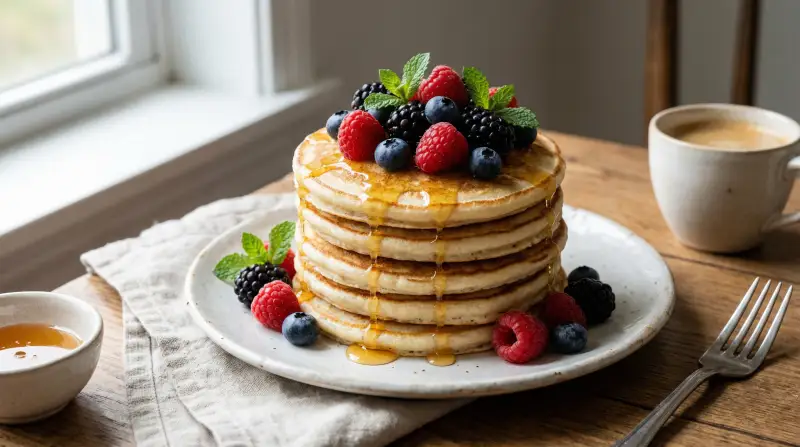Coconut Flour Pancakes - Paleo Meal Planning for Families recipe example for families
