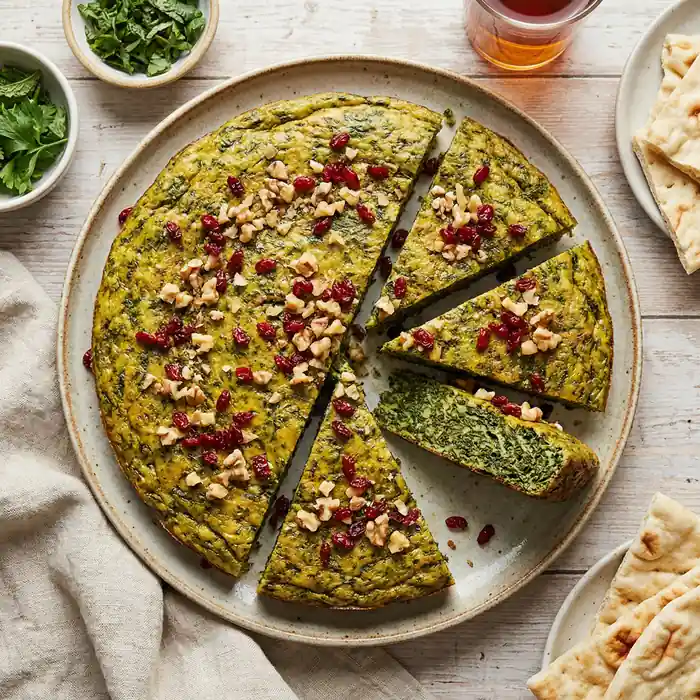 Kuku Sabzi (Persian Herb Frittata) - Persian Meal Plan for Families recipe example for families
