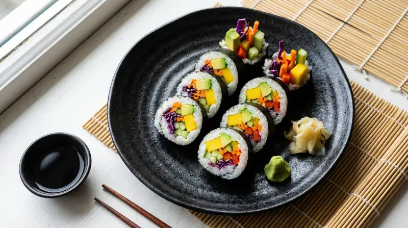 Vegetarian Sushi Rolls - Pescatarian Meal Planning for Families recipe example for families