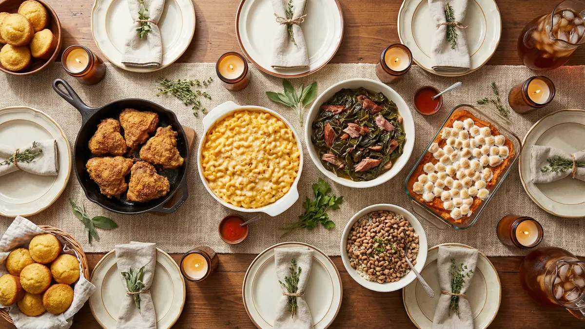 Soul Food Meal Plan for Families - Family-friendly soul food cuisine meal plan with weekly recipes and automatic grocery list