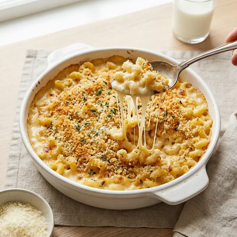 Baked Macaroni & Cheese - Soul Food Meal Plan for Families recipe example for families