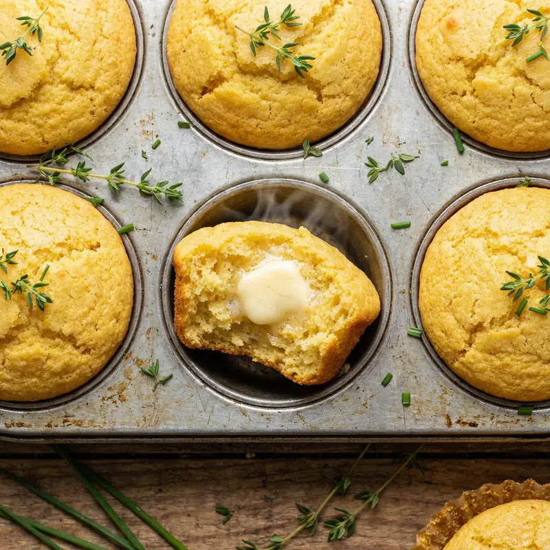Cornbread Muffins - Soul Food Meal Plan for Families recipe example for families