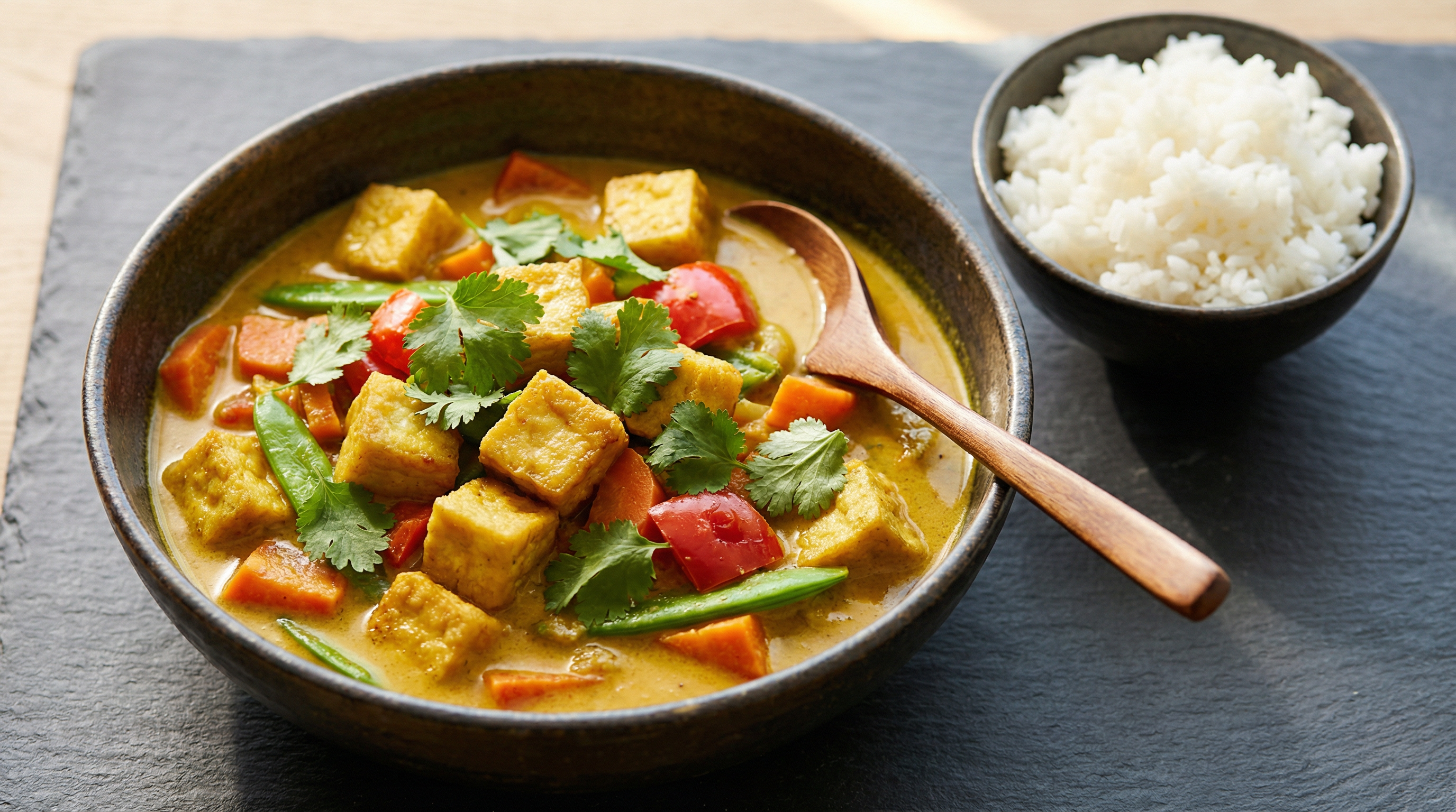 Coconut Curry with Tofu - Vegan Meal Planning for Families recipe example for families