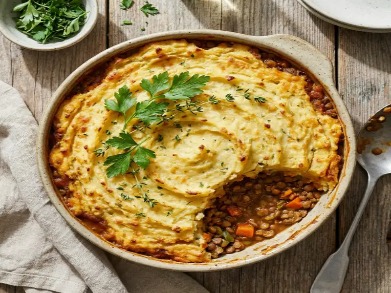 Lentil Shepherd's Pie - Vegetarian Meal Planning for Families recipe example for families