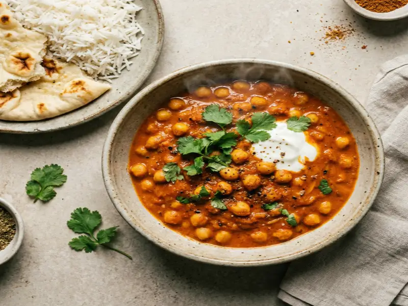 Chickpea Tikka Masala - Vegetarian Meal Planning for Families recipe example for families